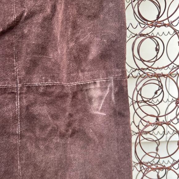 90s Wilsons Leather Maxima Brown Harry Potter Dark Academia Trench Coat LARGE - Picture 4 of 8